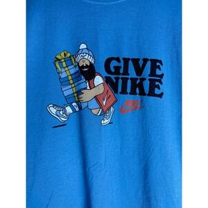 Nike Give Nike Graphic T-Shirt Blue‎ XL Mens Christmas Holiday Nike Cortez Shoes